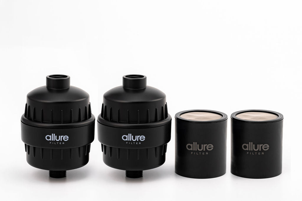 X 2 Matte Black Essence Filter and X 2 Shower Filter Cartridge Refill